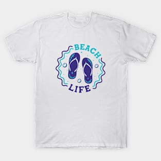 Beach Life // Fun Summer Flip Flop Badge T-Shirt